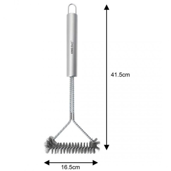 Szczotka do czyszczenia rusztu, Kinghoff KH-1915, stalowa, do grilla