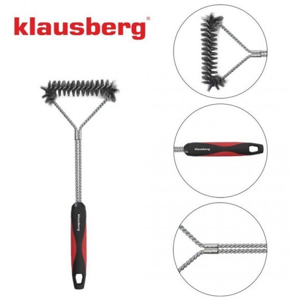 Szczotka do czyszczenia rusztu, Klausberg KB-7898, stalowa, do grilla