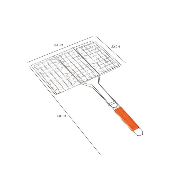 Ruszty i akcesoria, E-6256 koszyk do grillowania ryb — ruszt siatka