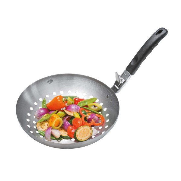 Wok do grillowania GEFU BBQ z odpinanym uchwytem do warzyw