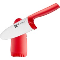 Ніж кухонний Zwilling Twinny, шеф-кухар 10 см, червоний для нарізки та подрібнення