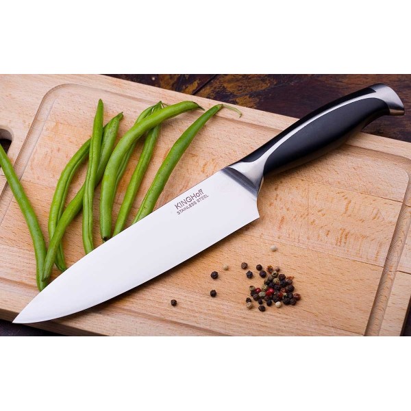Nóż szefa kuchni Kinghoff KH-3430 stalowy 22 cm do krojenia