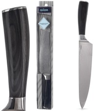 Ніж шеф-кухаря Orion DAMASCUS 33,5 см, стальний — для нарізки мʼяса й овочів