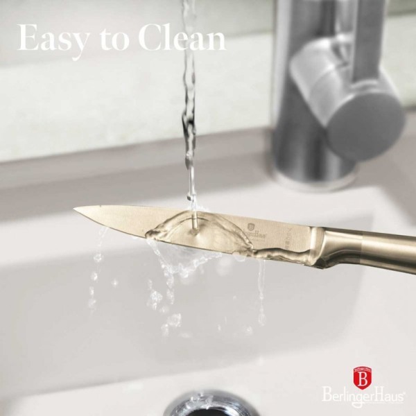 Ніж Berlinger Haus BH-2932, універсальний 12,5 см, стальний з золотим покриттям — для нарізки овочів і м’яса