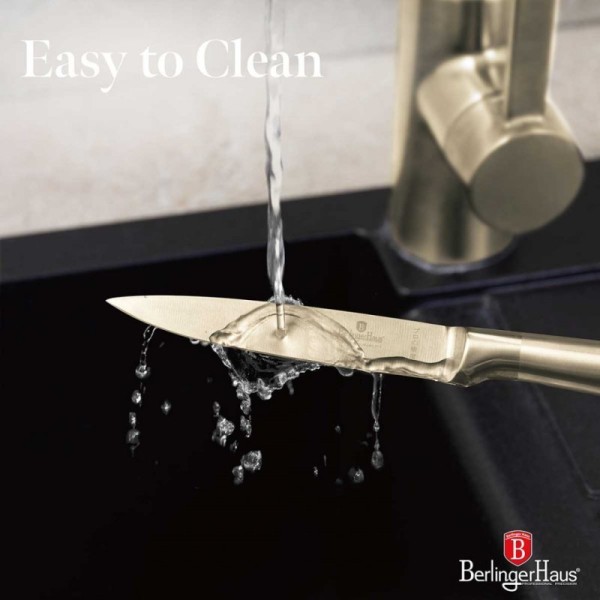 Ніж Berlinger Haus BH-2932, універсальний 12,5 см, стальний з золотим покриттям — для нарізки овочів і м’яса
