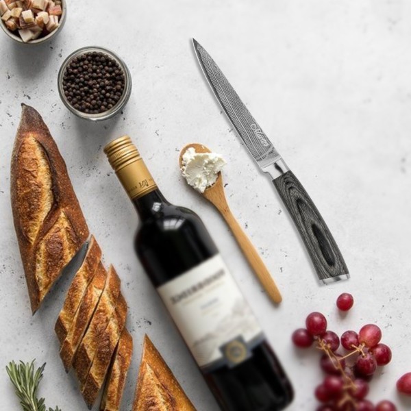 Ніж кухонний, Maestro MR-1481, універсальний 15 см, дамаська сталь — для нарізки овочів і м’яса