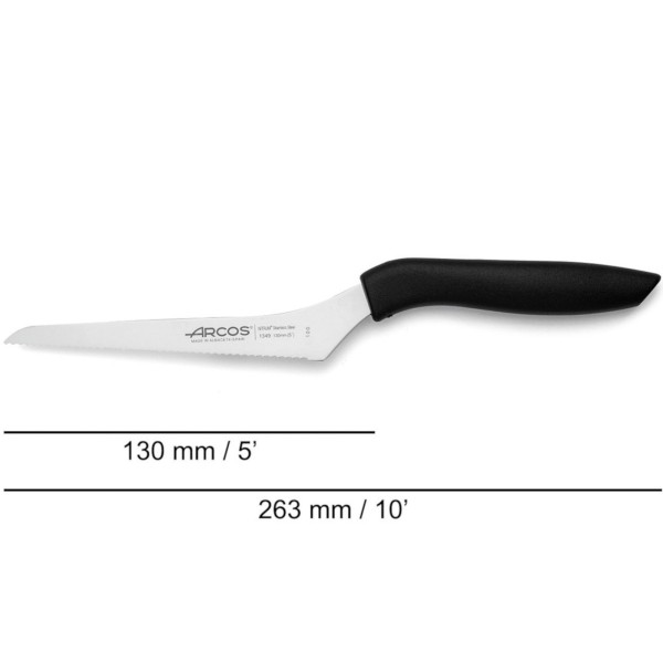 Nóż kuchenny uniwersalny NIZA zakrzywiony długość 130/265 mm do krojenia