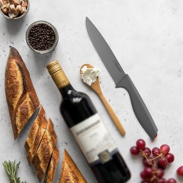 Nóż uniwersalny Maestro MR-1434 12,5 cm ze stalą i powłoką ceramiczną, antyadhezyjny