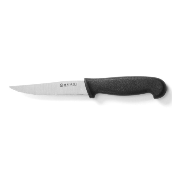 Nóż uniwersalny Hendi 842102 ząbkowany 100 mm do kuchni profesjonalnej czarny HACCP