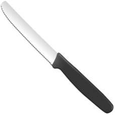 Nóż uniwersalny Fiskars 112/211 mm ząbkowany czarny do kuchni