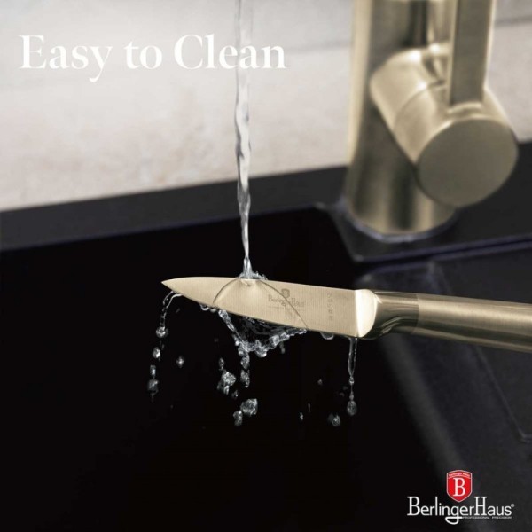 Nóż do obierania, Berlinger Haus BH-2933 Gold, stalowy 9,5 cm (do warzyw)