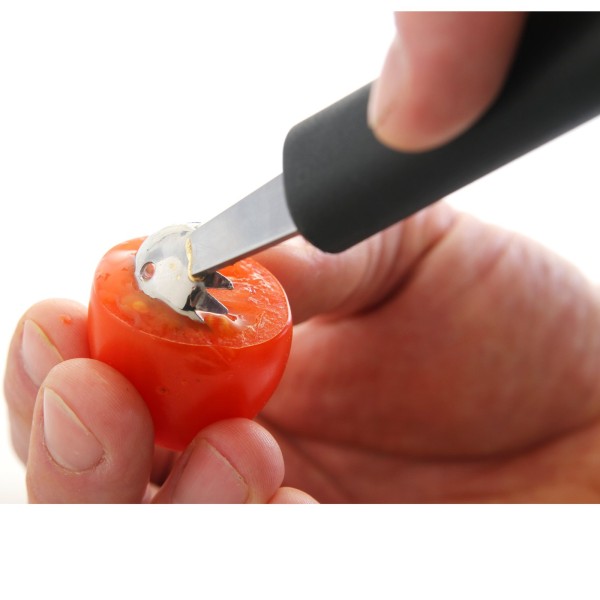 Nóż do dekorowania warzyw Hendi 856024 ze stali nierdzewnej karbowany