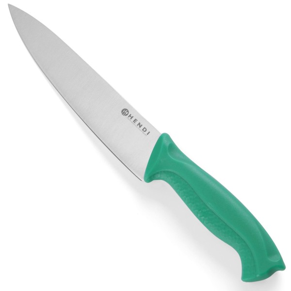 Nóż do warzyw i owoców HENDI 842614 HACCP 320mm zielony