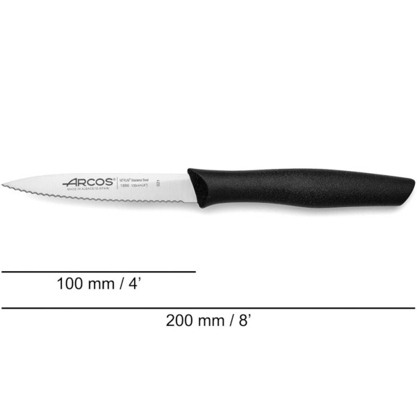 Nóż do obierania warzyw i owoców Nova spiczasty ząbkowany 100/211 mm
