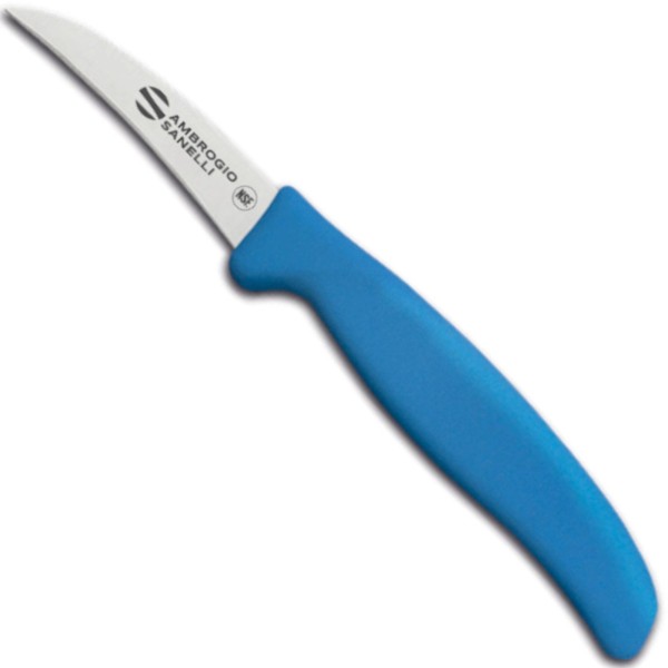 Nóż do warzyw Supra Colore HACCP zakrzywiony 70/190 mm niebieski do kuchni