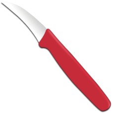 Ніж кухонний Victorinox Nóż do obierania з вигнутим лезом 158 мм червоний для очищення овочів