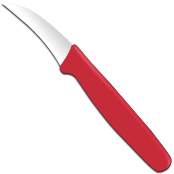 Ніж кухонний Victorinox Nóż do obierania з вигнутим лезом 158 мм червоний для очищення овочів