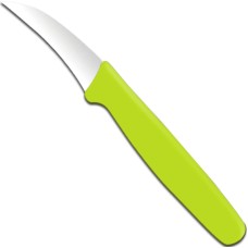 Ніж кухонний Victorinox для очищення овочів з вигнутим лезом 158 мм, зелений