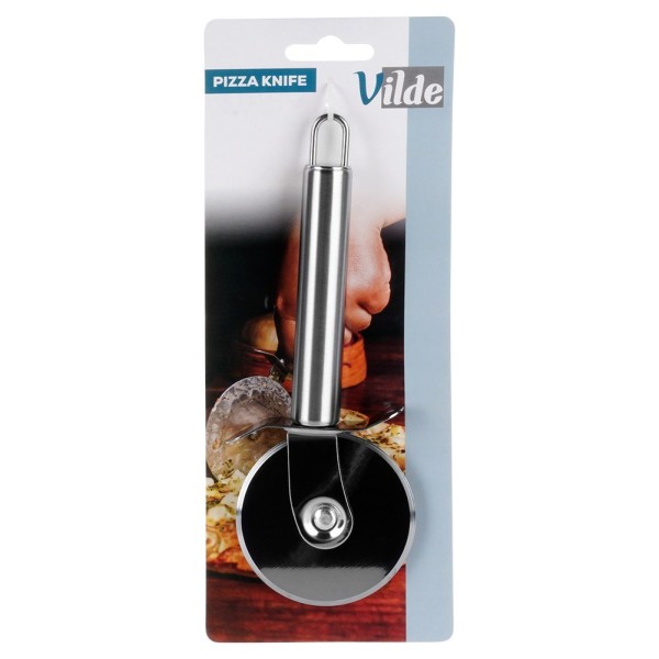 Ніж для піци, VILDE 259682, сталеве раделко 19 см — для нарізки піци на тарілці та в коробці