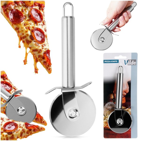 Ніж для піци, VILDE 259682, сталеве раделко 19 см — для нарізки піци на тарілці та в коробці
