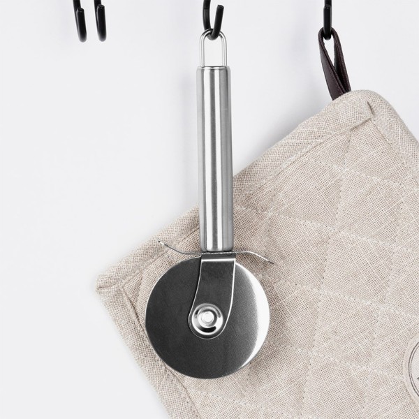 Ніж для піци, VILDE 259682, сталеве раделко 19 см — для нарізки піци на тарілці та в коробці