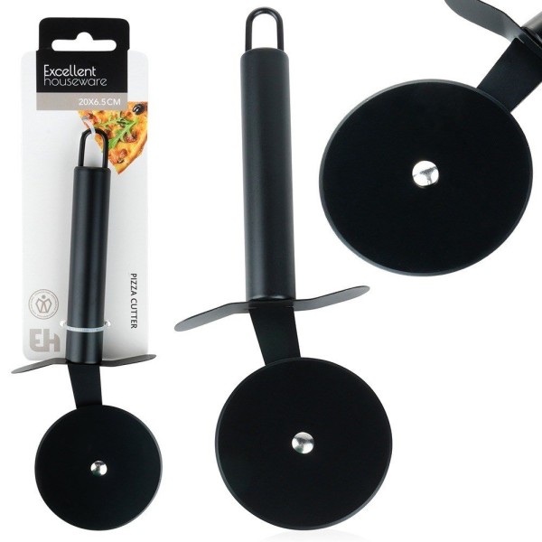 Ніж для піци, VILDE, модель 259712, сталеве чорне раделко 20 см (для нарізання піци)