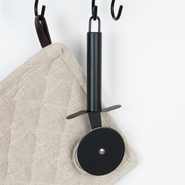 Ніж для піци, VILDE, модель 259712, сталеве чорне раделко 20 см (для нарізання піци)