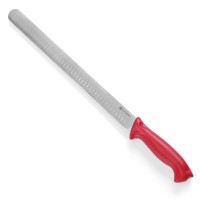 Nóż do szynki i łososia HENDI 842928 HACCP 490mm do surowego mięsa czerwony