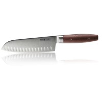 Ніж кухонний GEFU Enno Santoku 18 см з жолобками для зручного нарізання