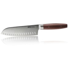 Ніж кухонний GEFU Enno Santoku 18 см з жолобками для зручного нарізання