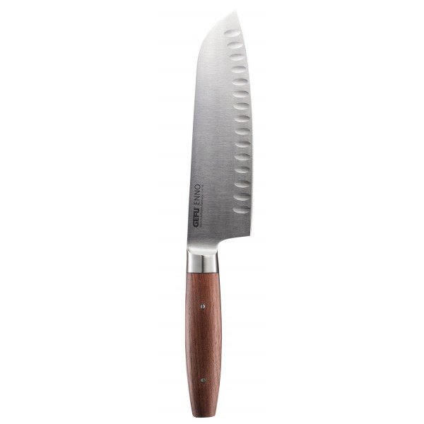 Nóż santoku GEFU Enno 18 cm z rowkami do kuchni uniwersalny