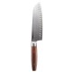 Nóż santoku GEFU Enno 18 cm z rowkami do kuchni uniwersalny