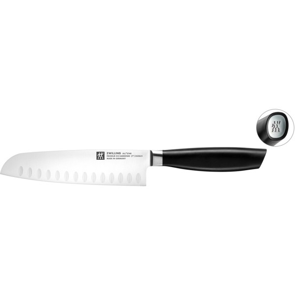 Nóż santoku Zwilling All Star 18 cm ze szczelinami do kuchni