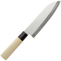 Nóż kuchenny Santoku Hendi 845035 drewniana rączka 165 mm do krojenia