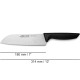 Nóż kuchenny santoku NIZA ze szlifem kulowym do precyzyjnego krojenia 180 mm