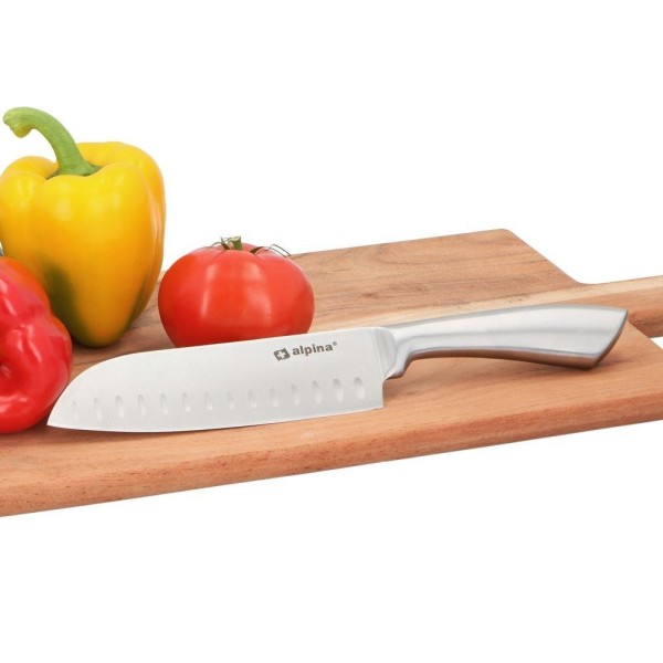 Ніж кухонний Santoku, ALPINA 259271, сталь 31 см — для нарізки та тонкої обробки продуктів