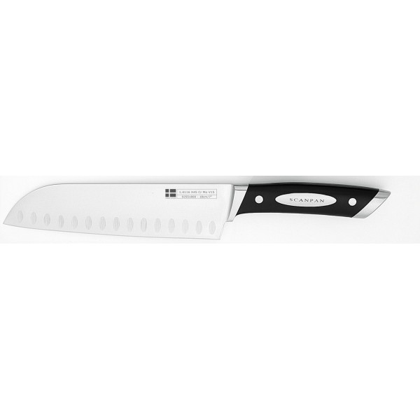 Nóż santoku Scanpan Classic 18 cm — uniwersalny nóż kuchenny do krojenia
