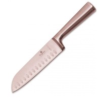 Ніж Santoku, Berlinger Haus BH-2935, стальний 17,5 см, для нарізки овочів і м’яса, rose gold