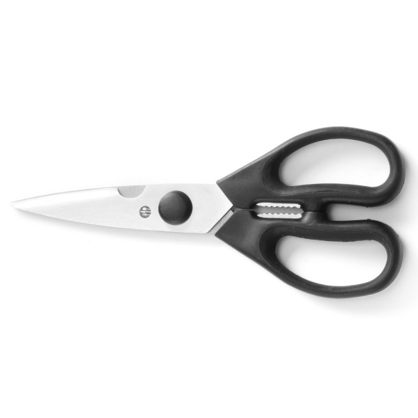 Кухонні ножиці, Hendi 856307, з щипцями-горіхоколом, розкладні — для нарізки й очищення горіхів