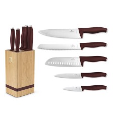 Набір кухонних ножів Berlinger Haus BH-2972 Leonardo в бамбуковому блоці для дому та кухні