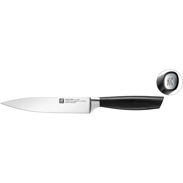Заточувальний набір ножів Zwilling All Star 5 шт. із блоком для зберігання чорний/сріблястий для кухні
