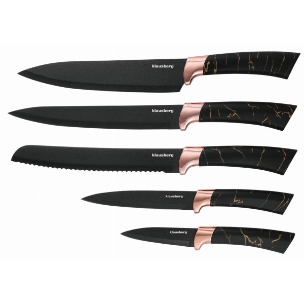 Zestaw noży kuchennych Klausberg KB-7768 w bloku 5 elementów do krojenia