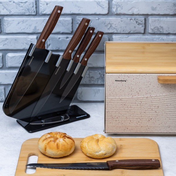 Zestaw noży kuchennych Klausberg KB-7616 w stojaku 5 el. do codziennego użytku