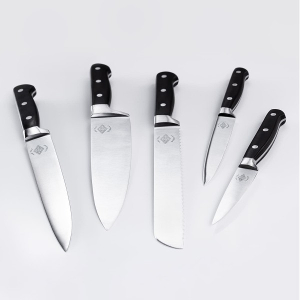 Набір із 5 ножів у блоці, холодний сірий матовий LOFT - Wesco Набір із 5 ножів у блоці, холодний сірий матовий LOFT - Wesco