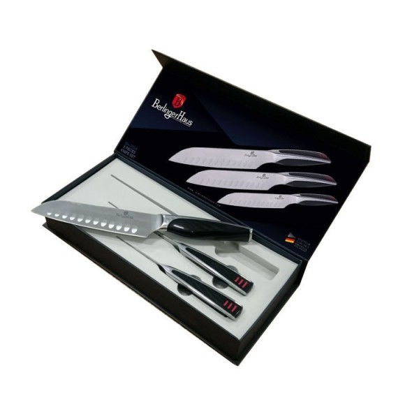 Zestaw noży kuchennych Berlinger Haus Phantom BH-2024 Santoku 3 sztuki do gotowania