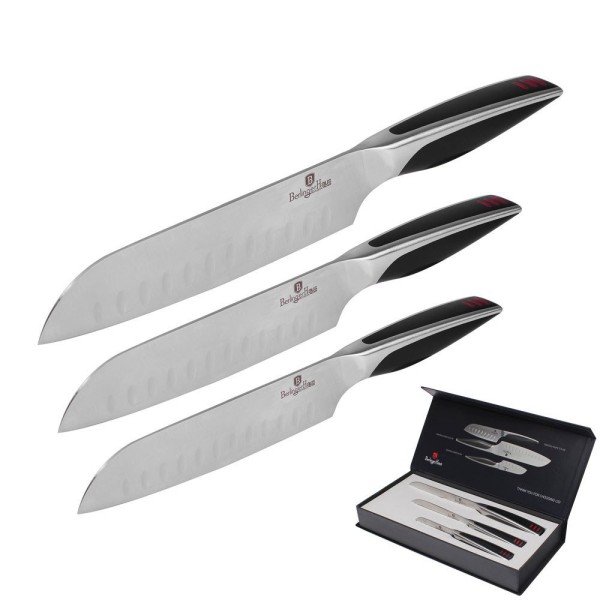 Zestaw noży kuchennych Berlinger Haus Phantom BH-2024 Santoku 3 sztuki do gotowania