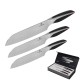 Zestaw noży kuchennych Berlinger Haus Phantom BH-2024 Santoku 3 sztuki do gotowania