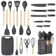 Набір ножів і аксесуарів, ZESTAW, 19 елементів у підставці E-6069 — для кухні / різання та приготування