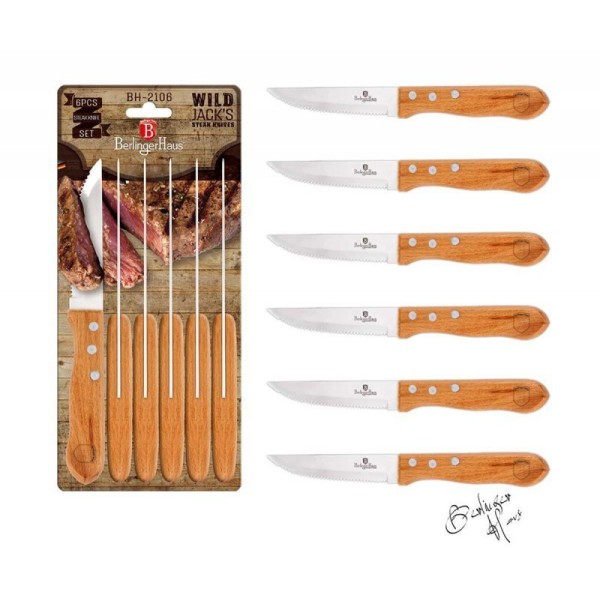 Набір для стейків, Berlinger Haus BH-2106, 6 шт., для подачі та нарізки стейків