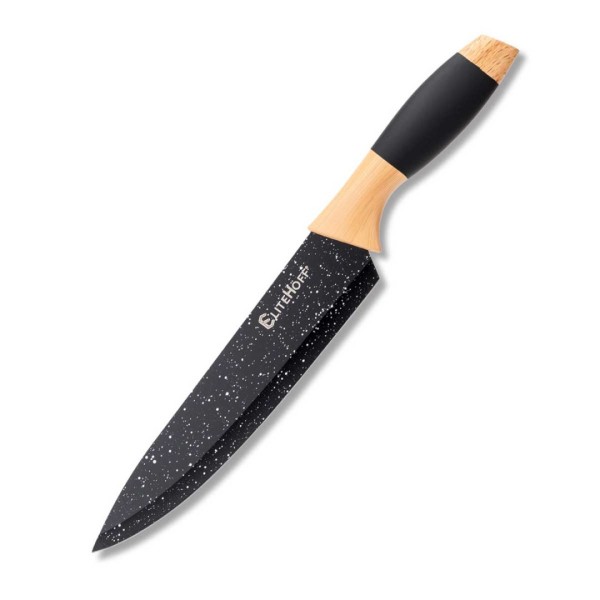 Zestaw noży kuchennych E-6267, stojak z ostrzałką — komplet do kuchni